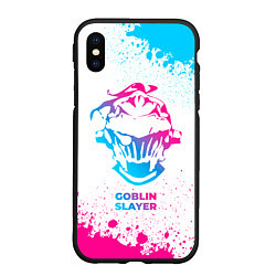 Чехол iPhone XS Max матовый Goblin Slayer neon gradient style