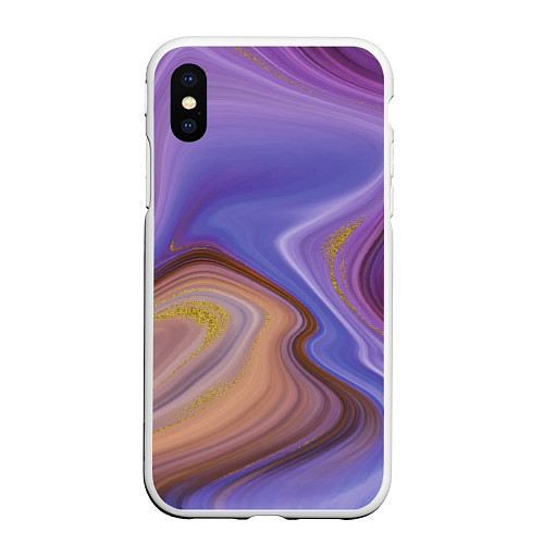 Чехол iPhone XS Max матовый Violet fantasy / 3D-Белый – фото 1