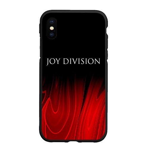 Чехол iPhone XS Max матовый Joy Division red plasma / 3D-Черный – фото 1