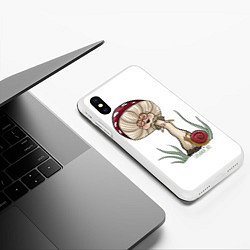 Чехол iPhone XS Max матовый Хохочущий мухомор, цвет: 3D-белый — фото 2