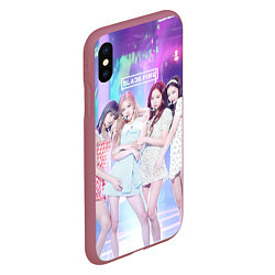 Чехол iPhone XS Max матовый Blackpink girl style, цвет: 3D-малиновый — фото 2