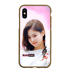 Чехол iPhone XS Max матовый Jennie solo, цвет: 3D-коричневый