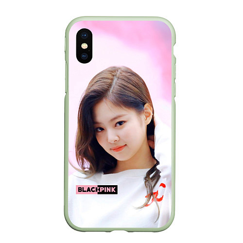 Чехол iPhone XS Max матовый Jennie solo / 3D-Салатовый – фото 1