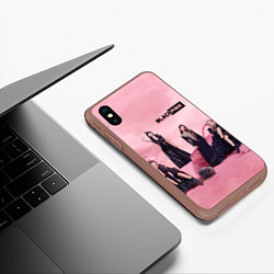 Чехол iPhone XS Max матовый Blackpink poster, цвет: 3D-коричневый — фото 2