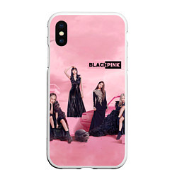 Чехол iPhone XS Max матовый Blackpink poster, цвет: 3D-белый