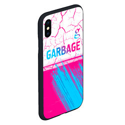 Чехол iPhone XS Max матовый Garbage neon gradient style: символ сверху, цвет: 3D-черный — фото 2