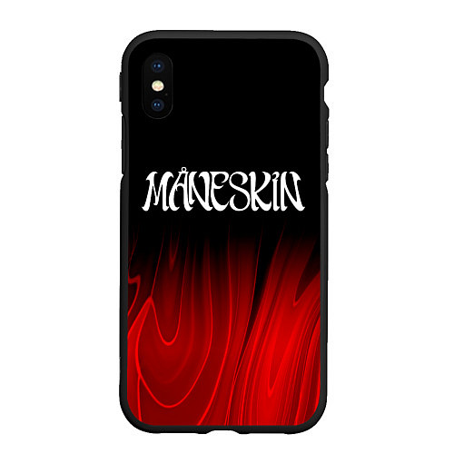 Чехол iPhone XS Max матовый Maneskin red plasma / 3D-Черный – фото 1
