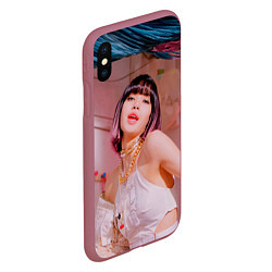 Чехол iPhone XS Max матовый Lisa Blackpink, цвет: 3D-малиновый — фото 2