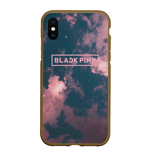 Чехол iPhone XS Max матовый Blackpink - pink clouds / 3D-Коричневый – фото 1