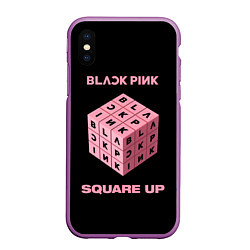 Чехол iPhone XS Max матовый Blackpink Square up, цвет: 3D-фиолетовый