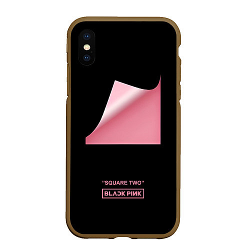 Чехол iPhone XS Max матовый Blackpink Square two / 3D-Коричневый – фото 1