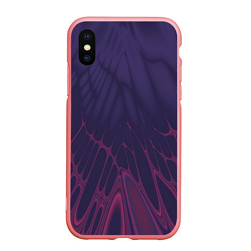 Чехол iPhone XS Max матовый Лучи - фиолетовый и розовый - Хуф и Ся / 3D-Баблгам – фото 1