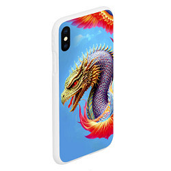 Чехол iPhone XS Max матовый Dragon - irezumi - tattoo - Japan, цвет: 3D-белый — фото 2