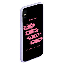 Чехол iPhone XS Max матовый Blackpink Eyes, цвет: 3D-светло-сиреневый — фото 2