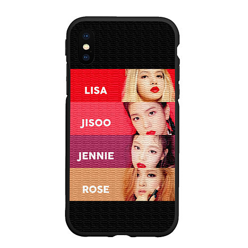 Чехол iPhone XS Max матовый Blackpink Bands / 3D-Черный – фото 1