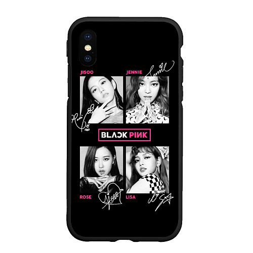 Чехол iPhone XS Max матовый Blackpink K-pop girl / 3D-Черный – фото 1