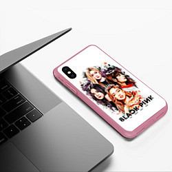 Чехол iPhone XS Max матовый Blackpink 2018, цвет: 3D-малиновый — фото 2