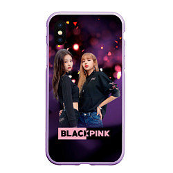 Чехол iPhone XS Max матовый Blackpink purple, цвет: 3D-сиреневый