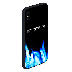 Чехол iPhone XS Max матовый Joy Division blue fire, цвет: 3D-черный — фото 2