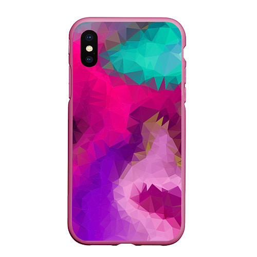 Чехол iPhone XS Max матовый Pinky spirit / 3D-Малиновый – фото 1