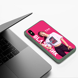 Чехол iPhone XS Max матовый Blackpink Beautiful Lisa, цвет: 3D-темно-зеленый — фото 2