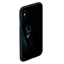 Чехол iPhone XS Max матовый Крик - маска, цвет: 3D-черный — фото 2