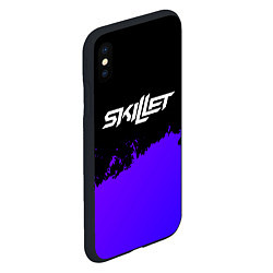 Чехол iPhone XS Max матовый Skillet purple grunge, цвет: 3D-черный — фото 2