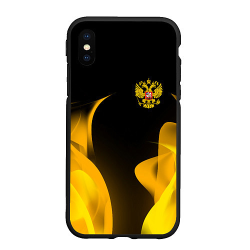 Чехол iPhone XS Max матовый Russian style fire / 3D-Черный – фото 1