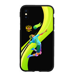 Чехол iPhone XS Max матовый Волейбол Россия, цвет: 3D-черный