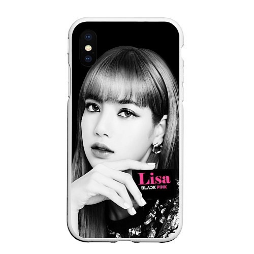 Чехол iPhone XS Max матовый Blackpink Lisa Business card / 3D-Белый – фото 1