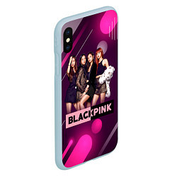 Чехол iPhone XS Max матовый Kpop Blackpink, цвет: 3D-голубой — фото 2