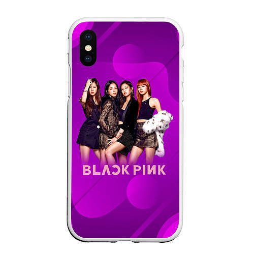 Чехол iPhone XS Max матовый K-pop Blackpink girls / 3D-Белый – фото 1