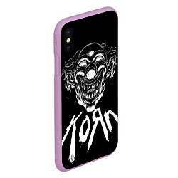 Чехол iPhone XS Max матовый KoЯn - clown face, цвет: 3D-сиреневый — фото 2