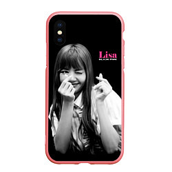 Чехол iPhone XS Max матовый Blackpink Lisa Sign of love, цвет: 3D-баблгам