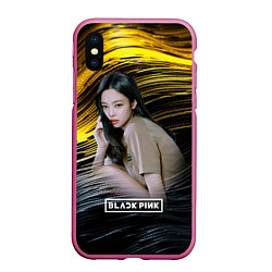 Чехол iPhone XS Max матовый Blackpink Jennie, цвет: 3D-малиновый