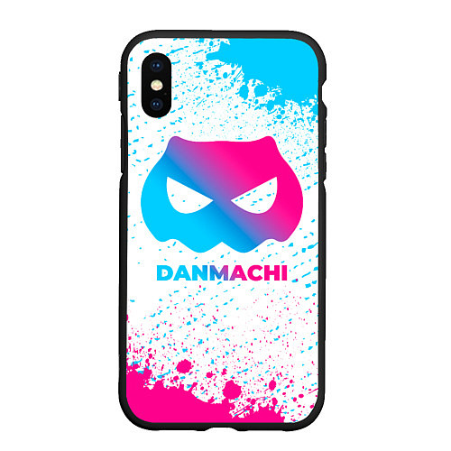 Чехол iPhone XS Max матовый DanMachi neon gradient style / 3D-Черный – фото 1