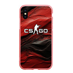 Чехол iPhone XS Max матовый Dark red CS GO, цвет: 3D-баблгам