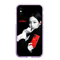 Чехол iPhone XS Max матовый Blackpink Jennie Smartphone, цвет: 3D-сиреневый