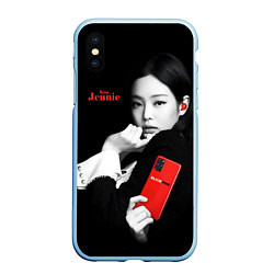 Чехол iPhone XS Max матовый Blackpink Jennie Smartphone, цвет: 3D-голубой