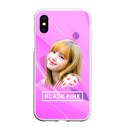 Чехол iPhone XS Max матовый Blackpink Lisa pink, цвет: 3D-белый