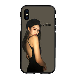 Чехол iPhone XS Max матовый Blackpink Jennie in cap, цвет: 3D-черный