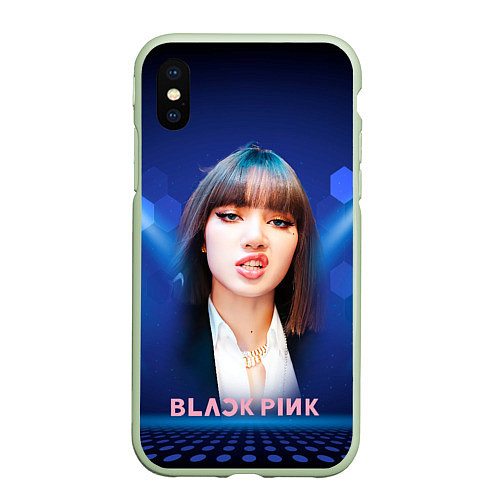 Чехол iPhone XS Max матовый Lisa Blackpink / 3D-Салатовый – фото 1