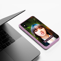 Чехол iPhone XS Max матовый Blackpink Lisa, цвет: 3D-сиреневый — фото 2