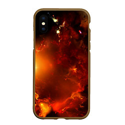 Чехол iPhone XS Max матовый Небо в огне, цвет: 3D-коричневый