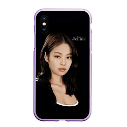 Чехол iPhone XS Max матовый Blackpink Jennie sportswoman, цвет: 3D-сиреневый