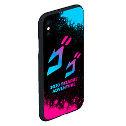 Чехол iPhone XS Max матовый JoJo Bizarre Adventure - neon gradient, цвет: 3D-черный — фото 2