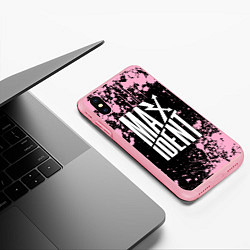 Чехол iPhone XS Max матовый Stray kids - pink maxident, цвет: 3D-баблгам — фото 2