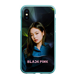 Чехол iPhone XS Max матовый Blackpink shut down, цвет: 3D-мятный