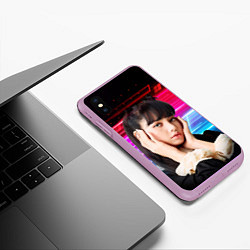 Чехол iPhone XS Max матовый Lisa Blackpink music kpop, цвет: 3D-сиреневый — фото 2