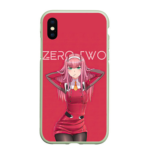 Чехол iPhone XS Max матовый 0 2 - Darling in the FranXX / 3D-Салатовый – фото 1